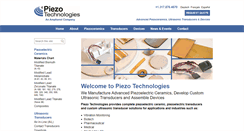 Desktop Screenshot of piezotechnologies.com